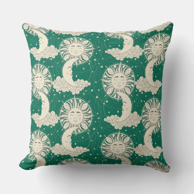 bohemian dreams green cushion (Front)