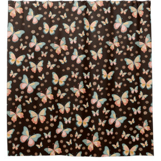 Bohemian dreams of butterflies and flowers on. shower curtain