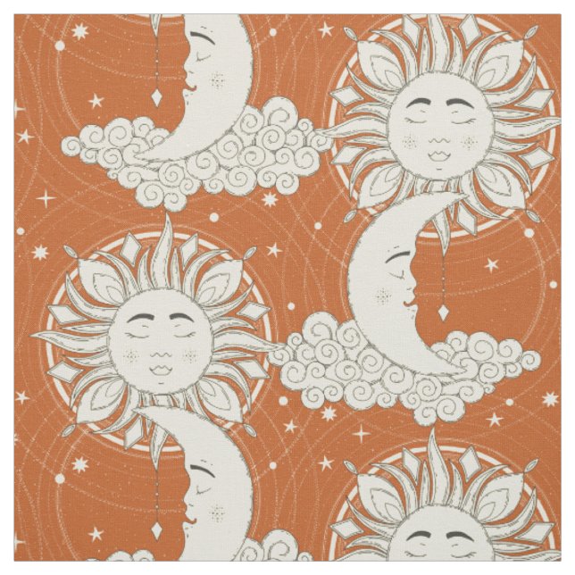 bohemian dreams orange fabric (Swatch)