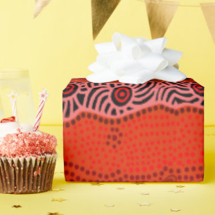 Bohemian Dreams Red Gift Wrap