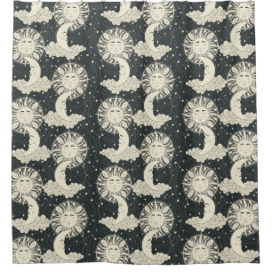 `bohemian dreams soot shower curtain