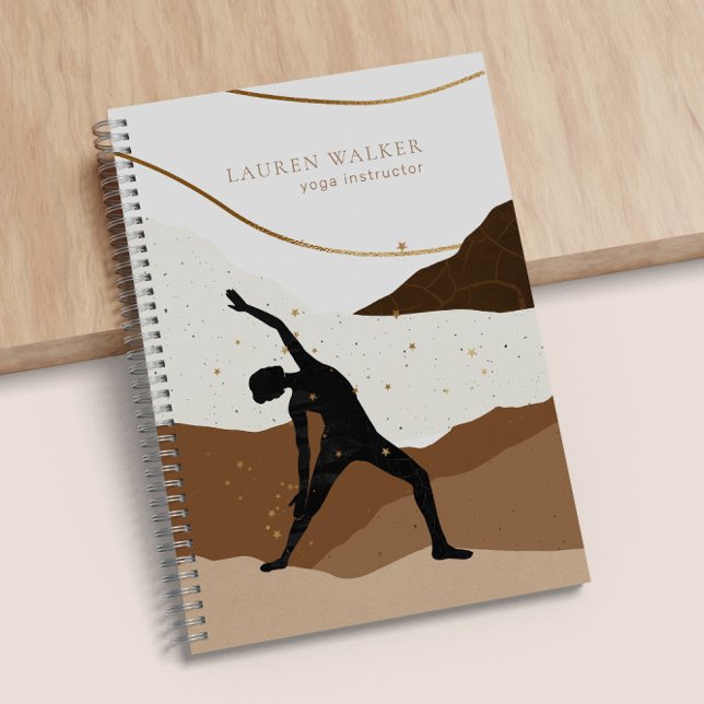 Bohemian Earth Tones Yoga Studio Business Card Notebook (Creator Uploaded)