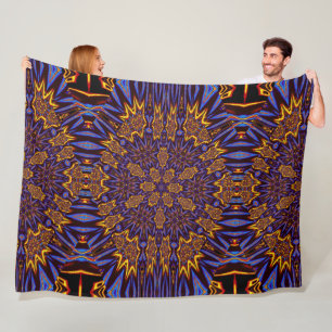 Bohemian Electric Forget-Me-Nots 2 Floral Pattern Fleece Blanket