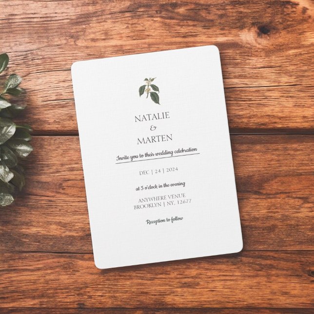 Bohemian Elegance Simple Coffee Lovers Wedding Invitation (Creator Uploaded)