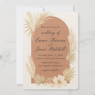 Bohemian Elegance Wedding Invitation