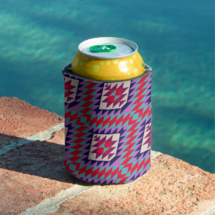 Bohemian ethnic seamless Colourful pattern Can Cooler