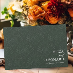 Bohemian Evergreen Fern Modern Minimalist Wedding  Guest Book