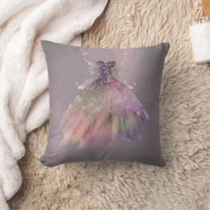 Bohemian Fairy Ball Gown   Muted Ombre Wine Sheen Cushion