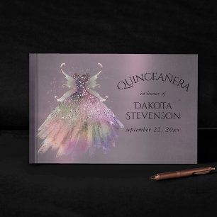 Bohemian Fairy Ball Gown   Muted Ombre Wine Sheen Guest Book
