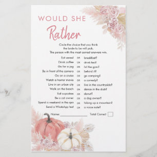 Bohemian Fall in Love Pumpkin Would She Rather