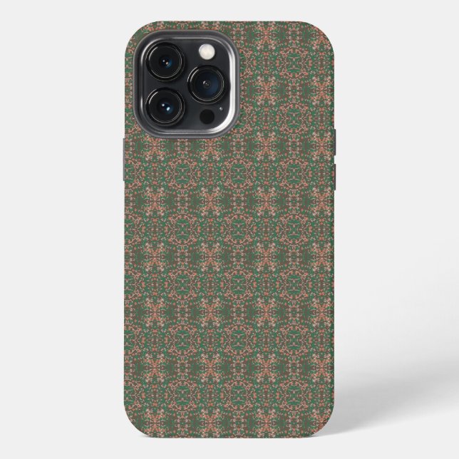 Bohemian Fall Leaf Greenery Seamless Pattern    iPhone Case (Back)