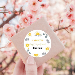 Bohemian First Trip Around The Sun 1st  Birthday  Classic Round Sticker