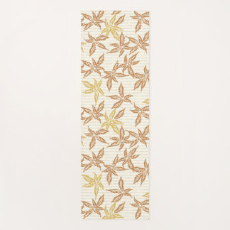 Bohemian flora retro botanical plant  yoga mat