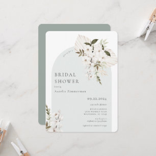 Bohemian Floral Arch Bridal Shower Invitation
