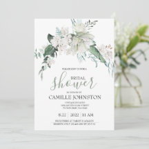 Bohemian Floral Bridal Shower Invitation