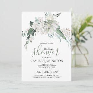 Bohemian Floral Bridal Shower Invitation