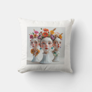 Bohemian Floral Centerpiece Trio: Fresh and Dried Cushion