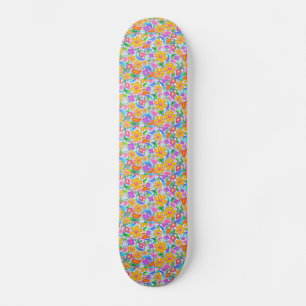 BOHEMIAN FLORAL FLOWER  GIRLS SKATEBOARD DECK
