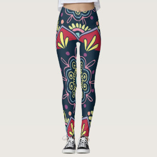 bohemian floral leggings