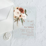 Bohemian Floral Terracotta Wedding Acrylic Invitations<br><div class="desc">Bohemian Floral Terracotta Wedding Acrylic Invitations

See matching collection in Niche and Nest Store

Many thanks</div>