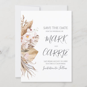 Bohemian Floral Terracotta Wedding Save The Date
