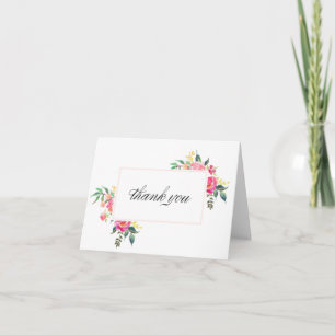 Bohemian Floral Thank You Cards
