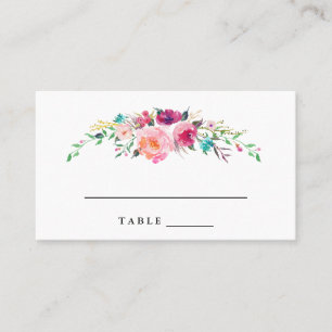 Bohemian Floral Wedding Escort Cards