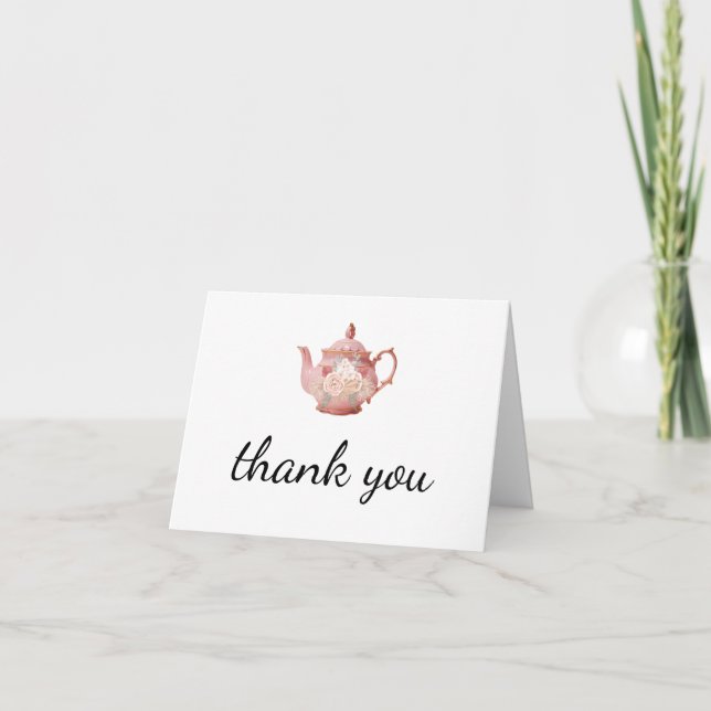 Bohemian Florals Thank You Note Card (Front)