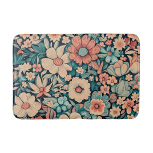 Bohemian Flower Bath Mat