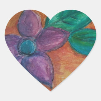 bohemian flower heart sticker