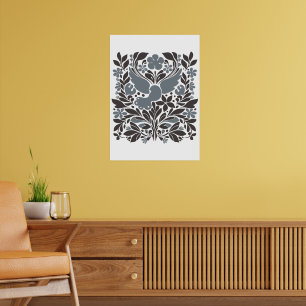 Bohemian Flower Market Modern Abstract Leaves Poster