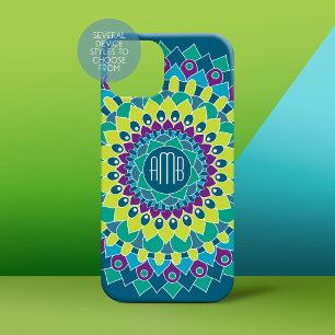 Bohemian Flower with Monograms Case-Mate iPhone 14 Pro Case