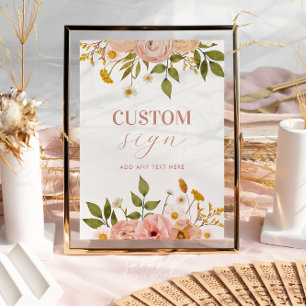 Bohemian Flowers Custom Sign