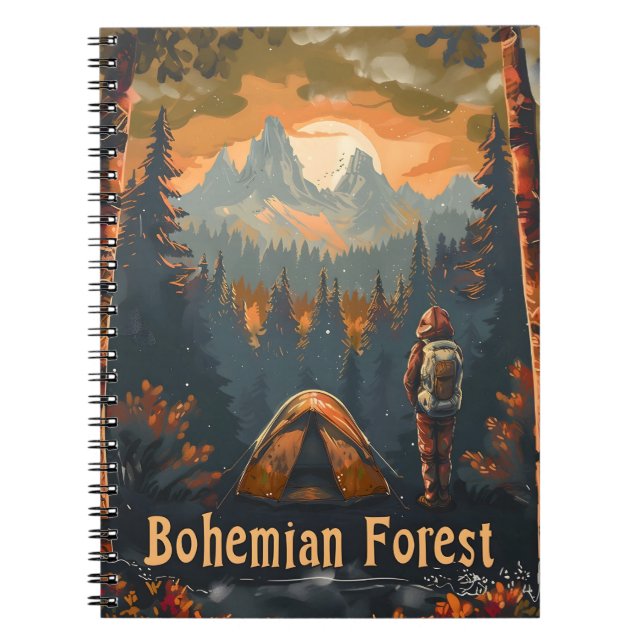 Bohemian Forest Camping Notebook (Front)
