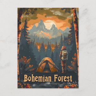 Bohemian Forest Camping Postcard