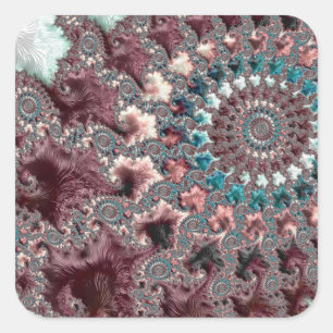 Bohemian Fractal Square Sticker