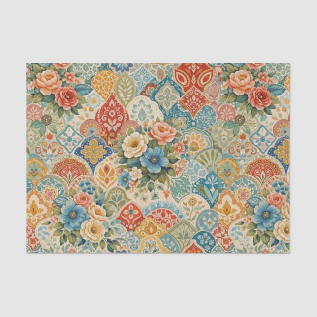 Bohemian Garden Mosaic Tissue Paper (Front)