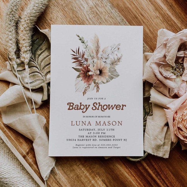 Bohemian Gender Neutral Baby Shower Invitation (Creator Uploaded)