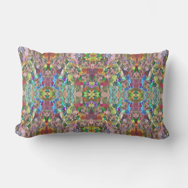 Bohemian Geometric Modern Pattern Lumbar Cushion (Front)