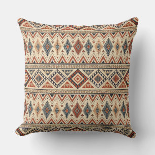 Bohemian Geometric Pattern, Tribal Inspired, Aztec Cushion
