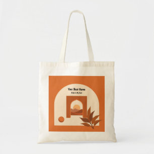 Bohemian Geometric Sunset Nature Artwork Tote Bag