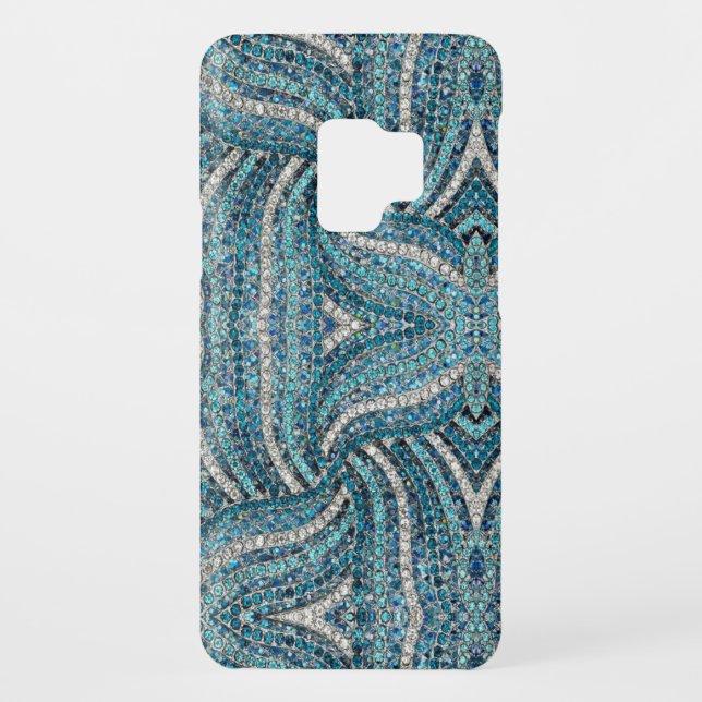  bohemian girly chic silver grey turquoise blue Case-Mate samsung galaxy case (Back)