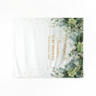 Bohemian greenery succulent baby shower backdrop