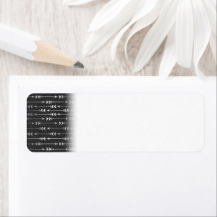 Bohemian Grey Arrow Stripe Abstract Style Return Address Label