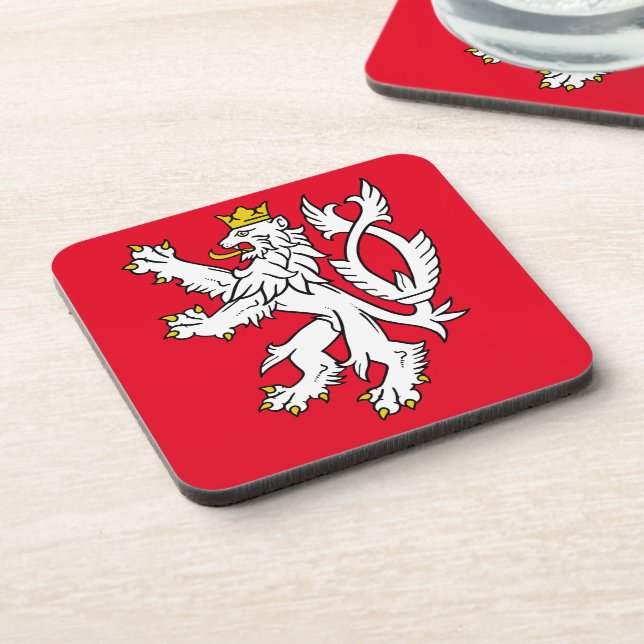 Bohemian heraldic lion coaster (Left Side)