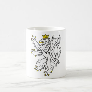 Bohemian heraldic lion coffee mug