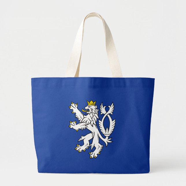 Bohemian heraldic lion large tote bag (Front)