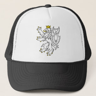 Bohemian heraldic lion trucker hat