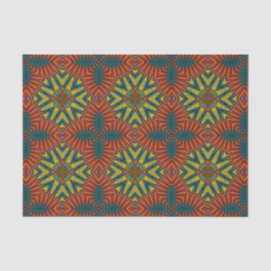 Bohemian Hippie Red Blue Yellow Cool Ethnic Tribal Tissue Paper