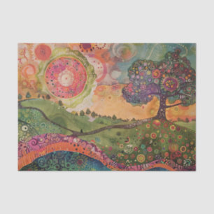 Bohemian Hippie Swirl Decoupage Tissue Paper